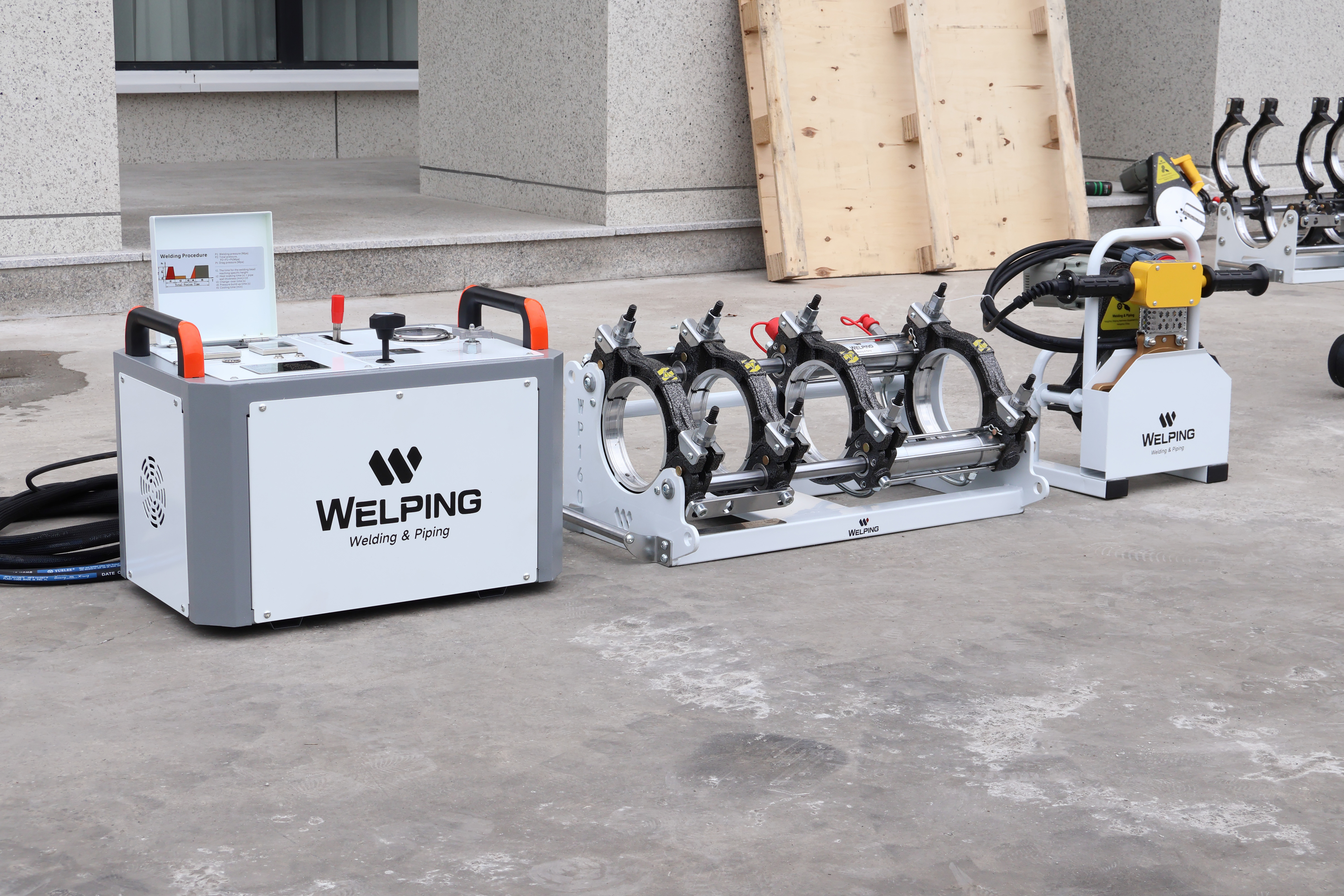 سلسلة متطورة HDPE أنابيب الاندماج آلة لحام WP160A PRO